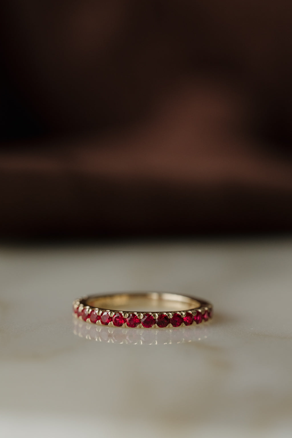 French Pave Ruby Band
