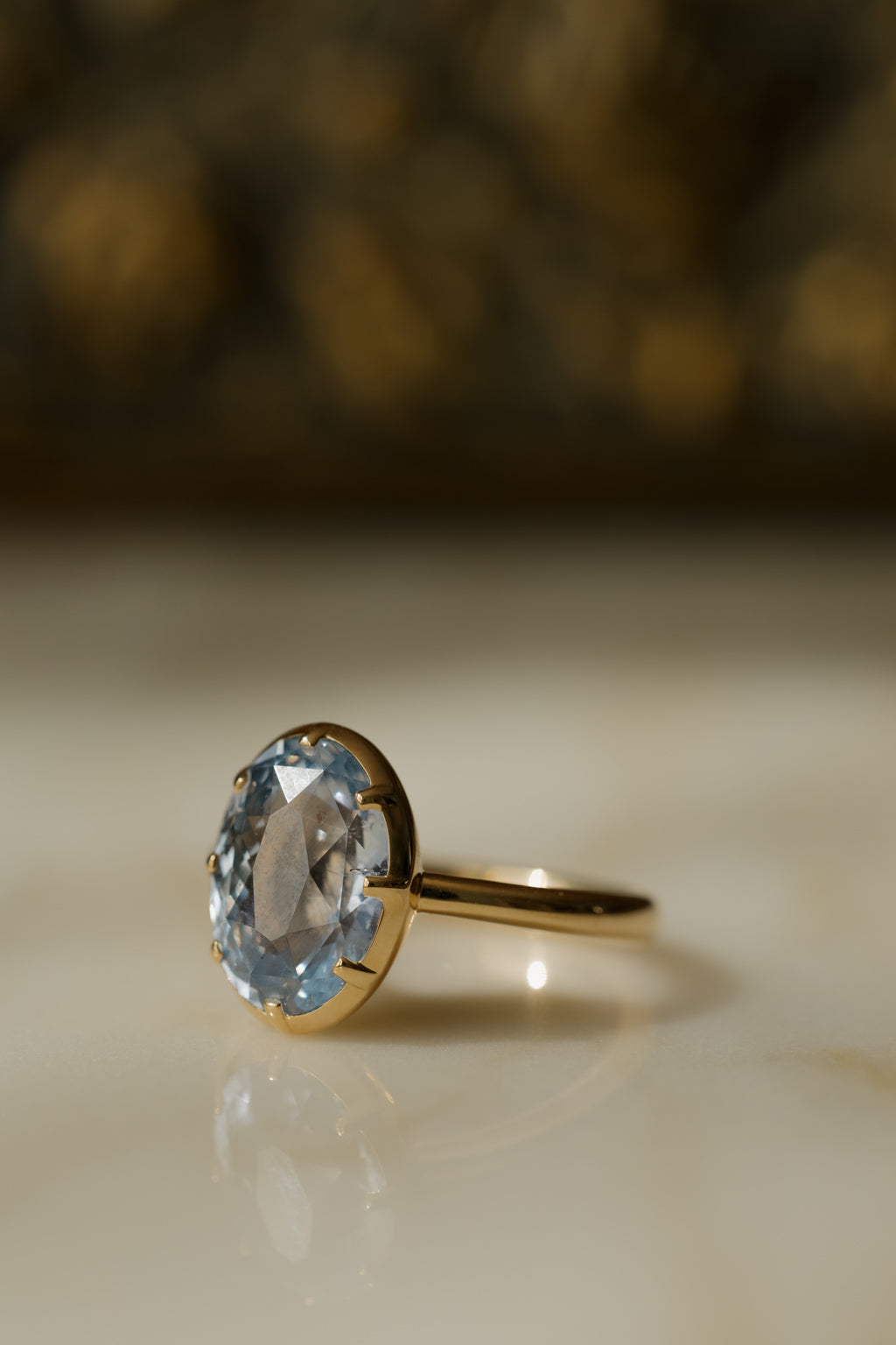 No. 04 Collet Set Ring in Ceylon Sapphire