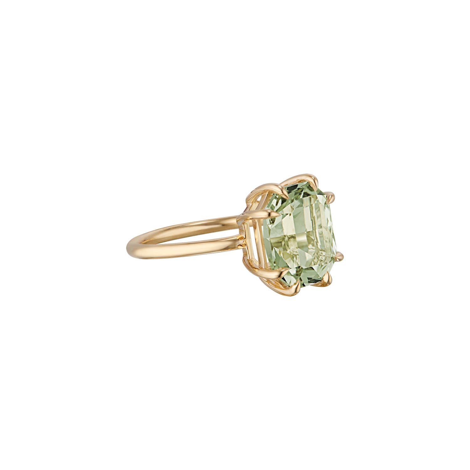 Green Amethyst Chloe Ring