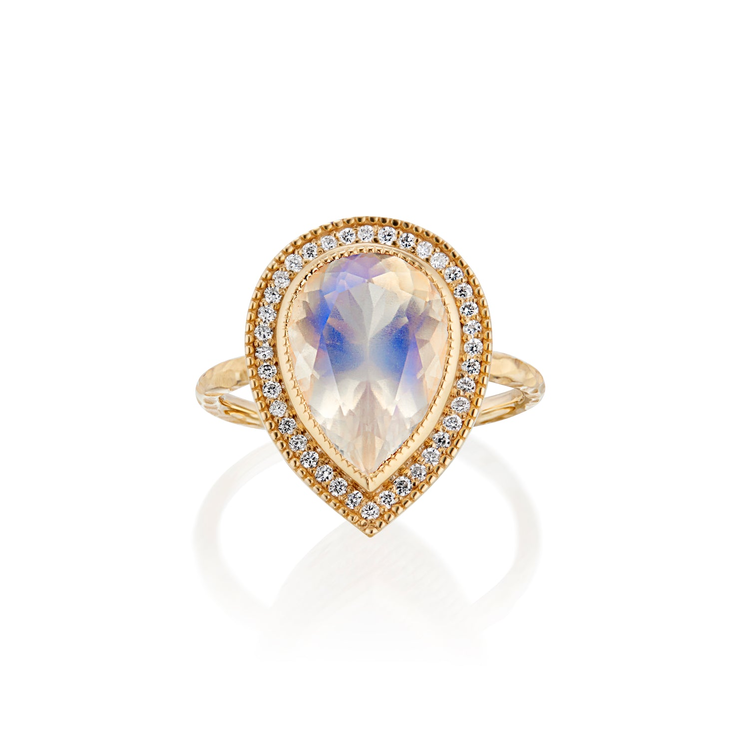 Pear Moonstone Starfall Ring