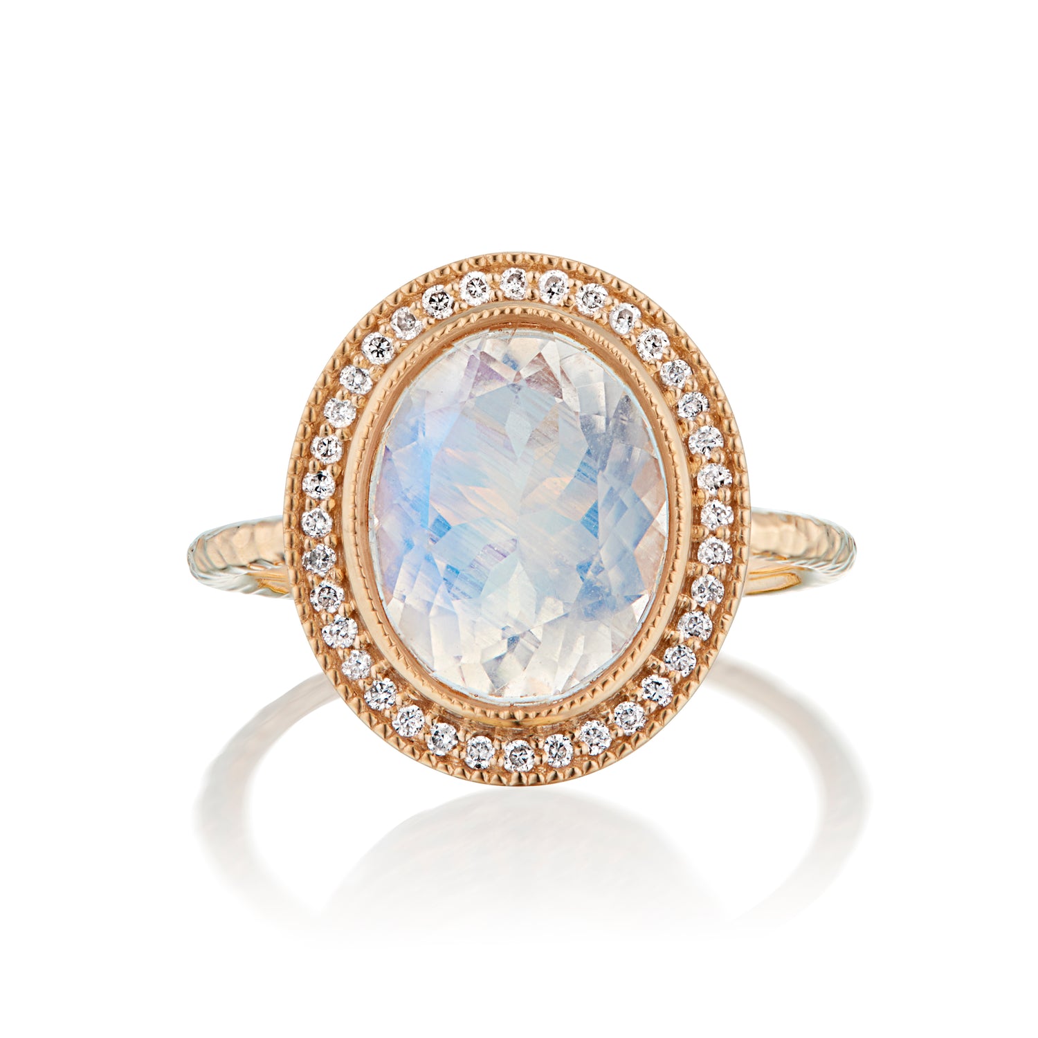 Oval Moonstone Starfall Ring