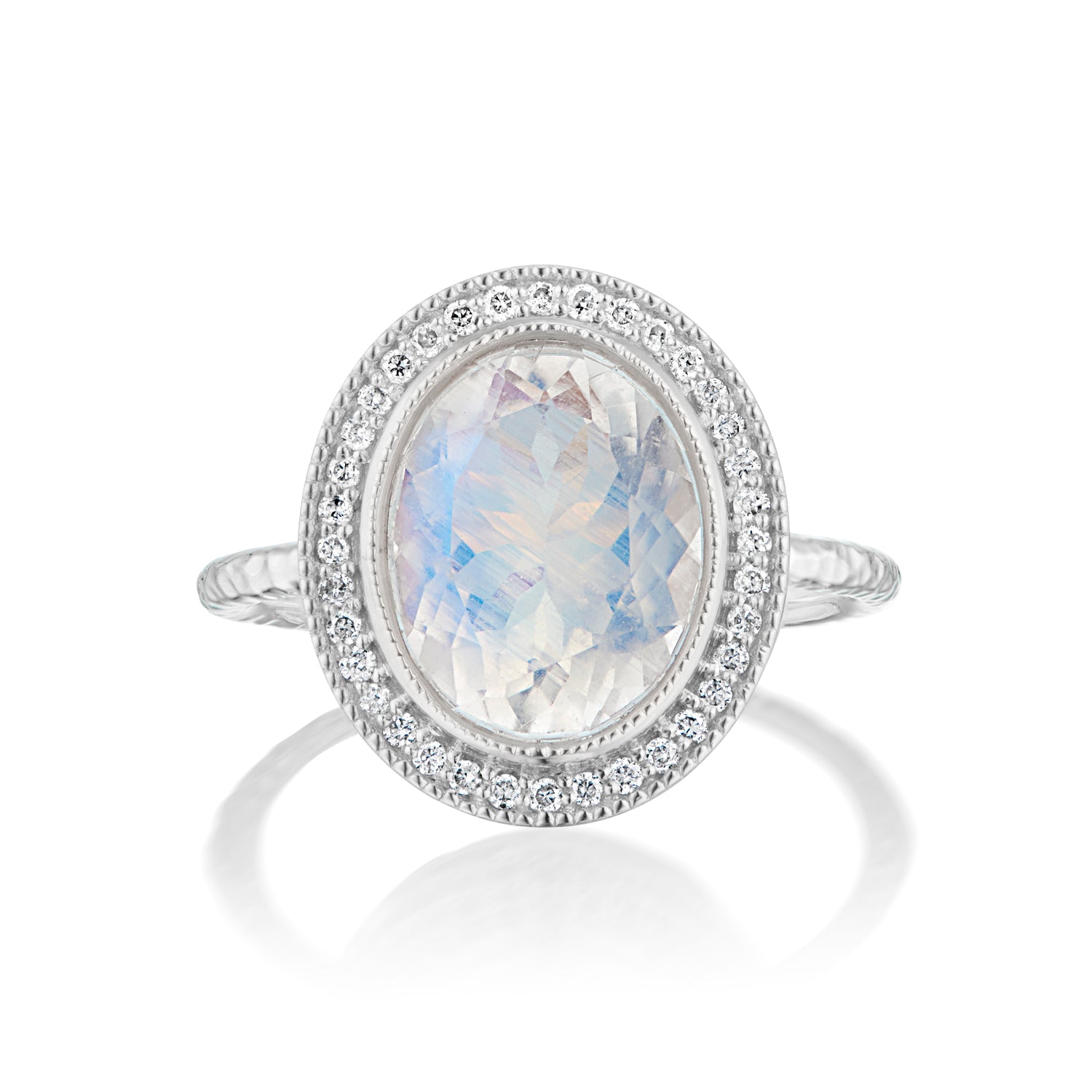 Oval Moonstone Starfall Ring