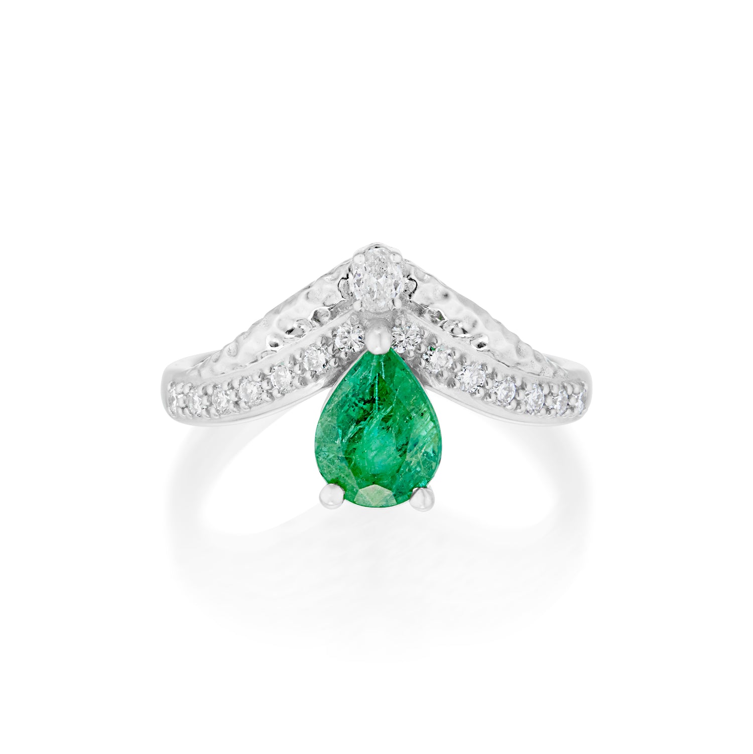 Emerald & Diamond Jasmine Ring