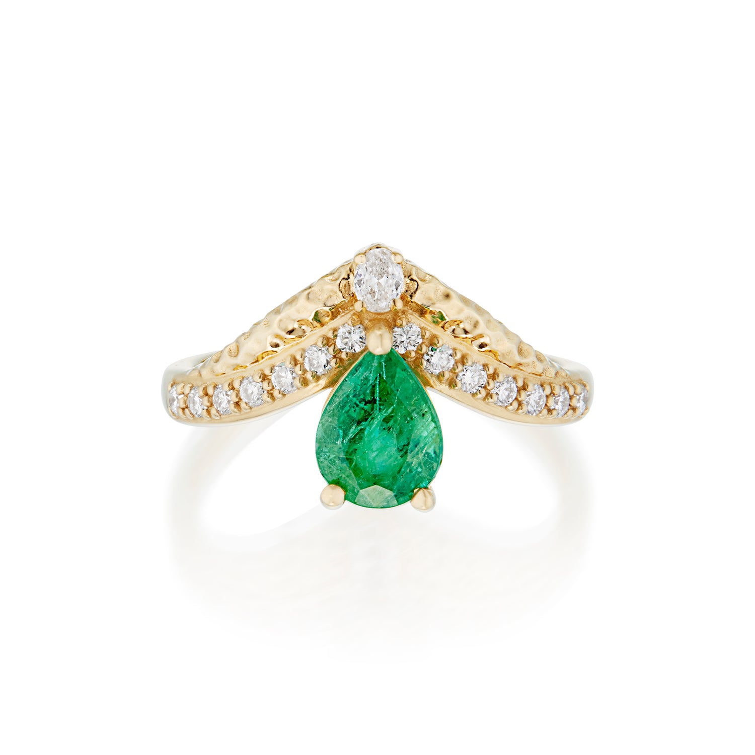 Emerald & Diamond Jasmine Ring