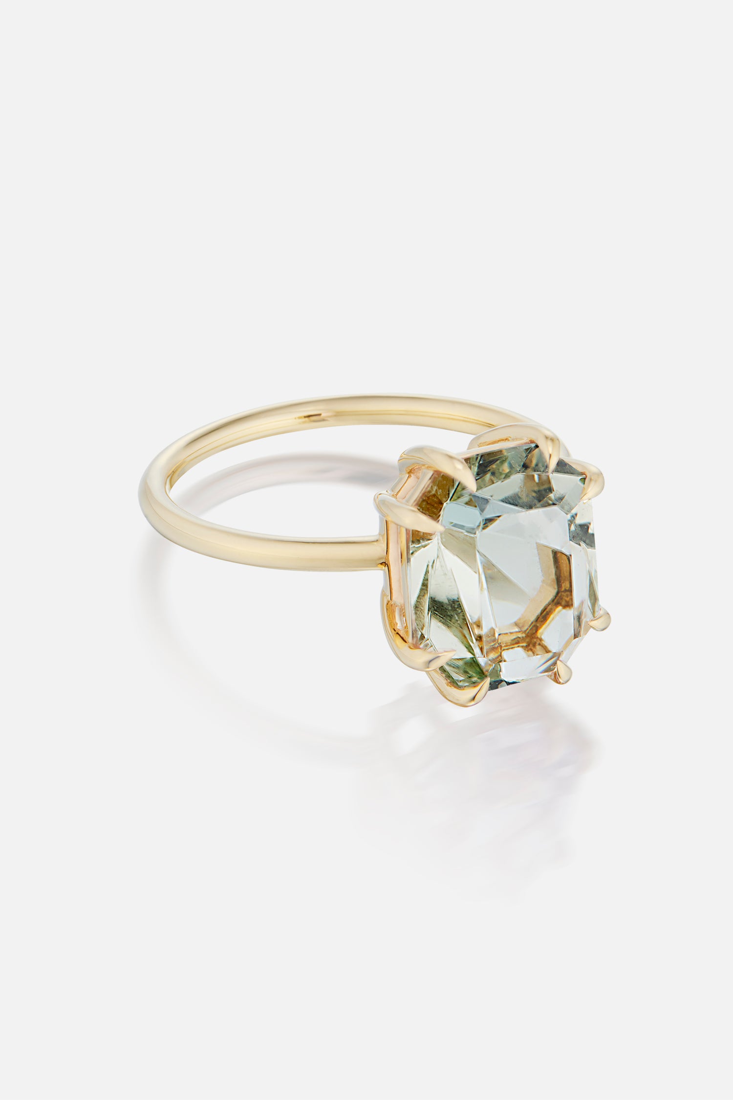 Green Amethyst Chloe Ring