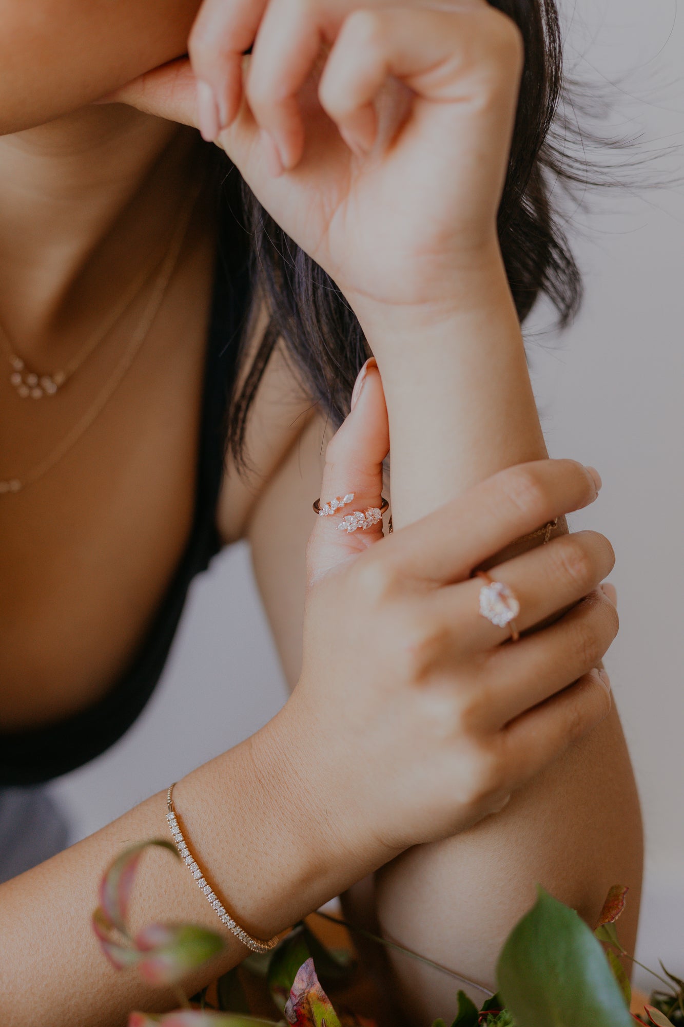 Morganite Oval Tiara Ring | Bespoke