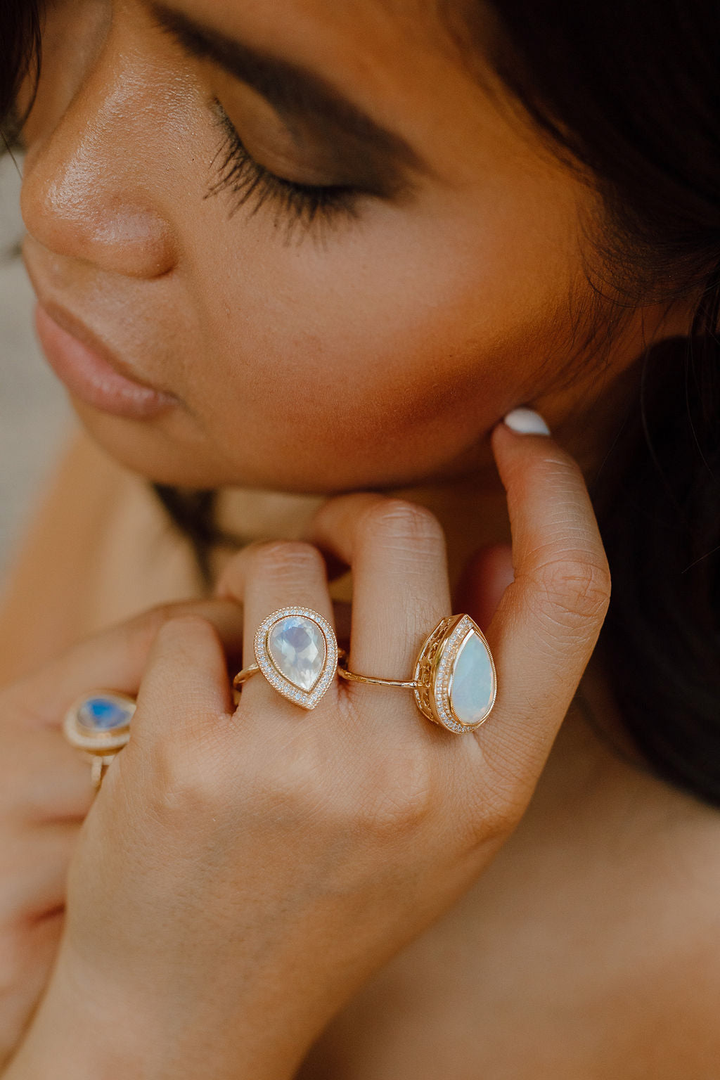 Prive Pear Opal Starfall Ring