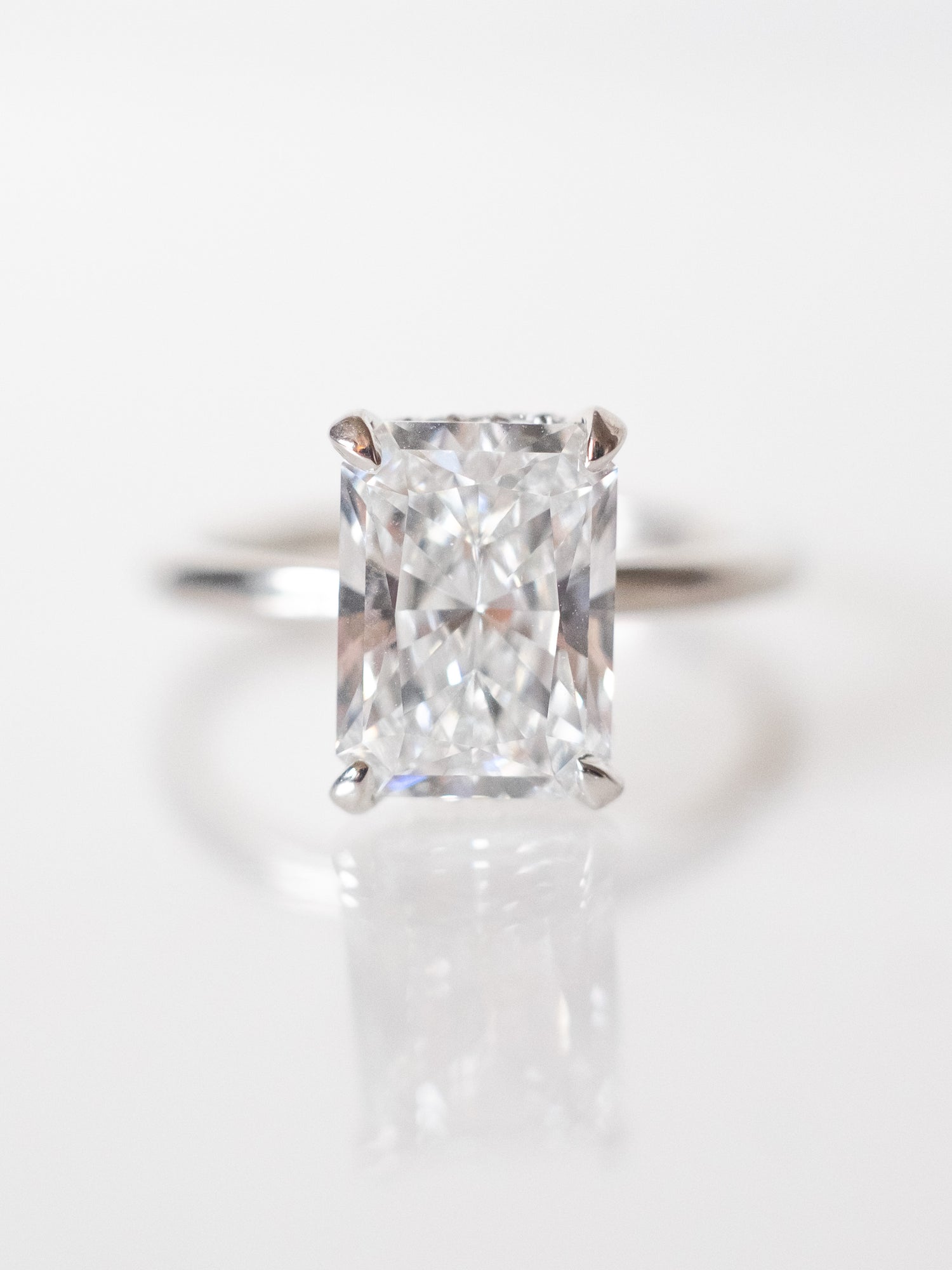 Radiant Cut Platinum Engagement Ring | Bespoke