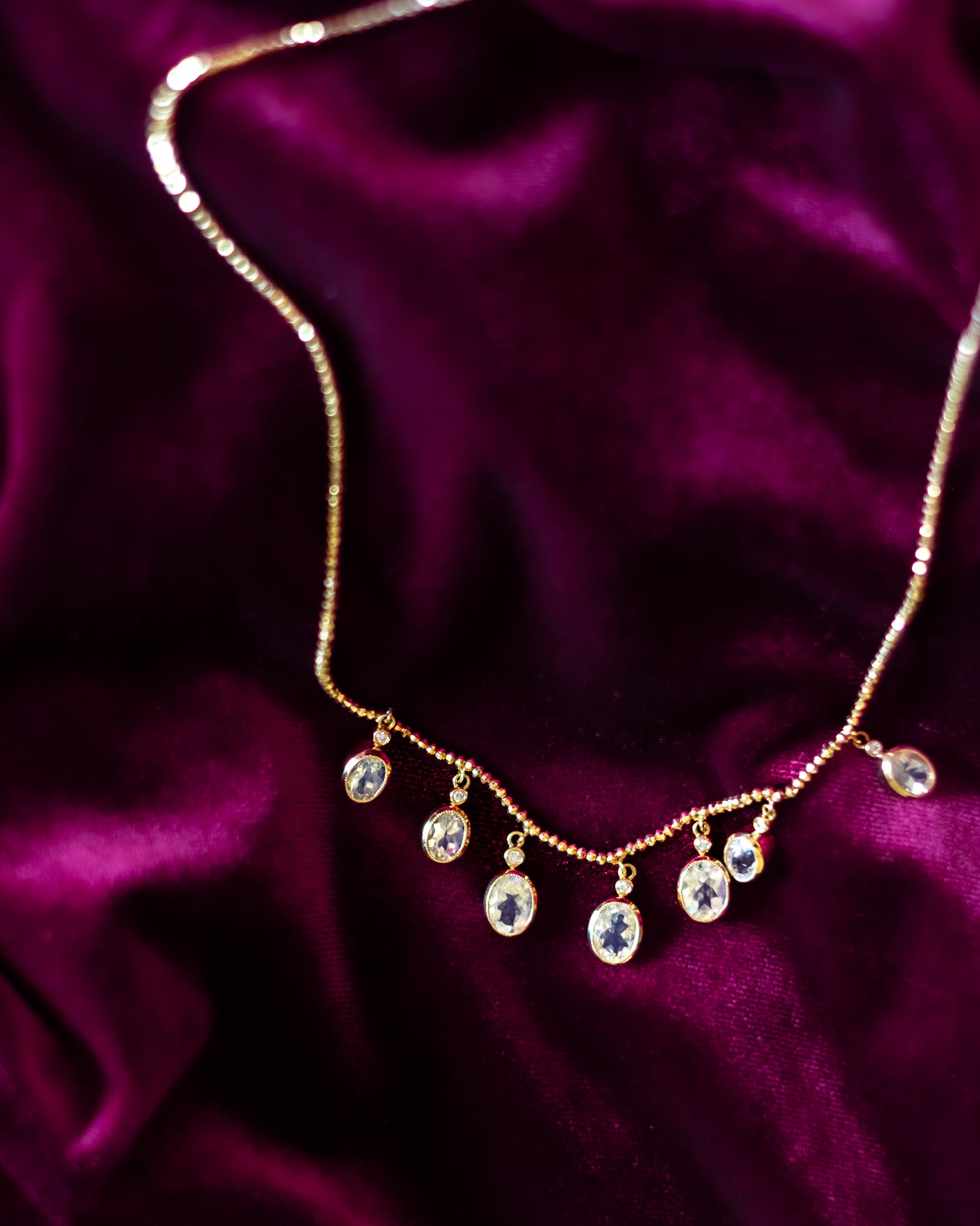 Moonstone Moon River Necklace