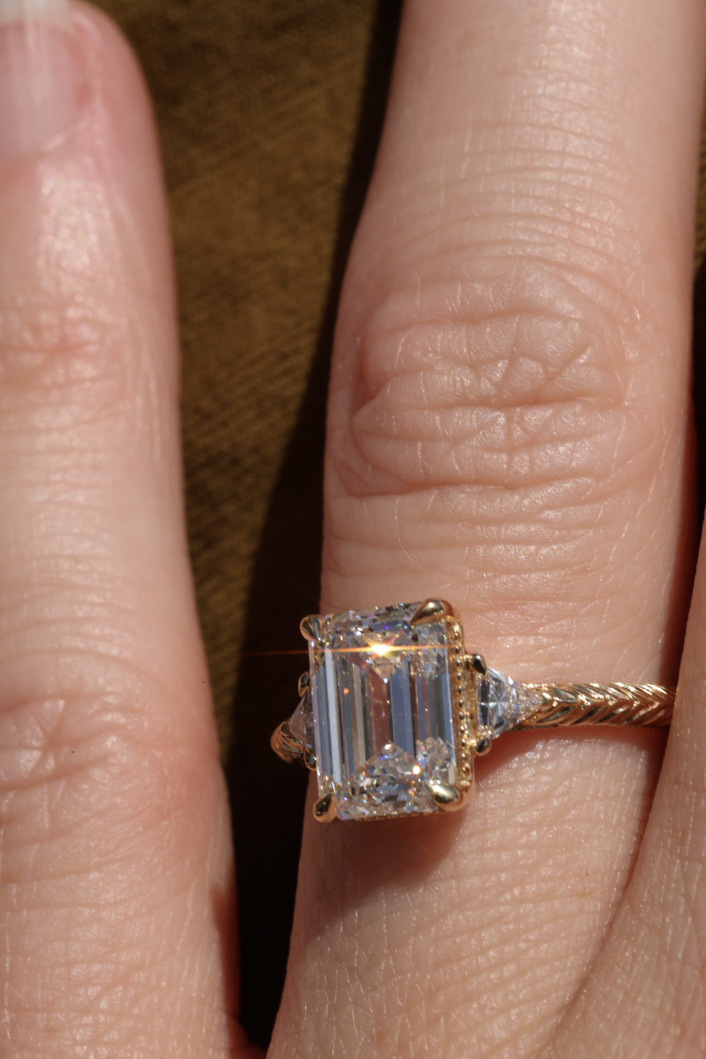 No. 12 Emerald Cut Diamond Engagement Ring