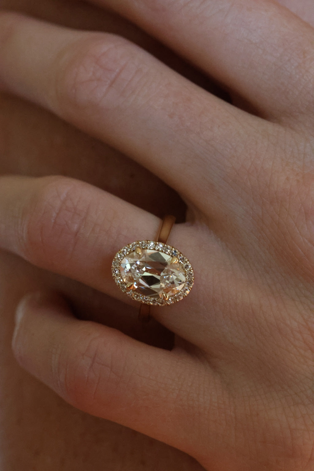 No. 31 Antique Oval with Halo Engagement Ring