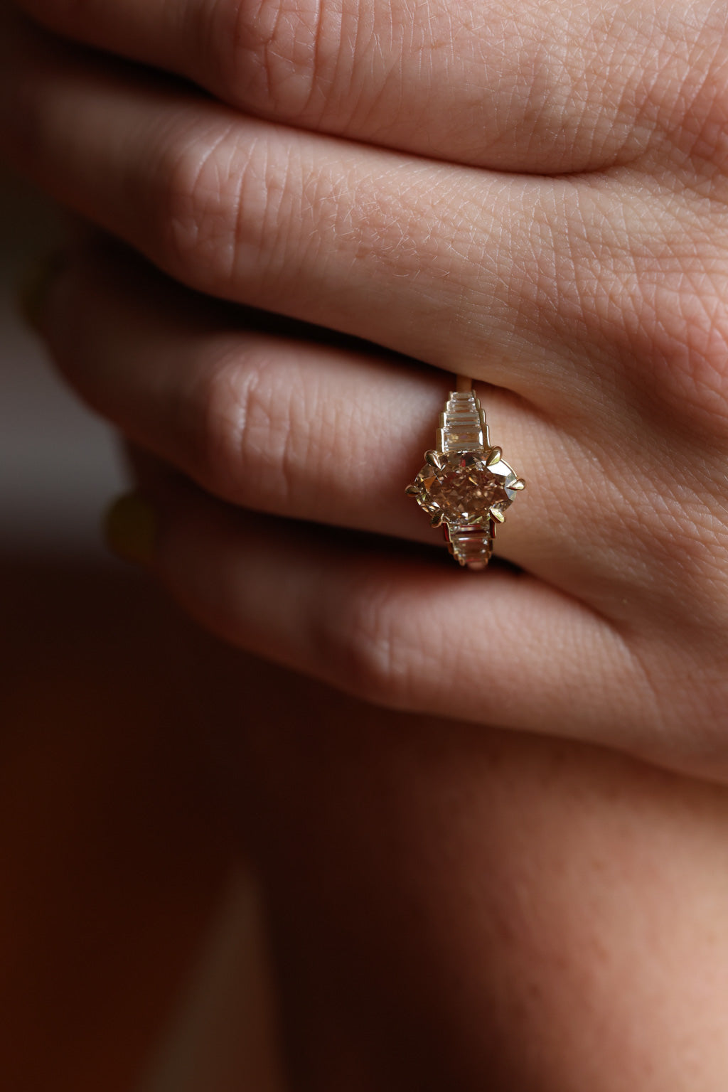 No. 09 Oval Engagement Ring in Desert Diamond