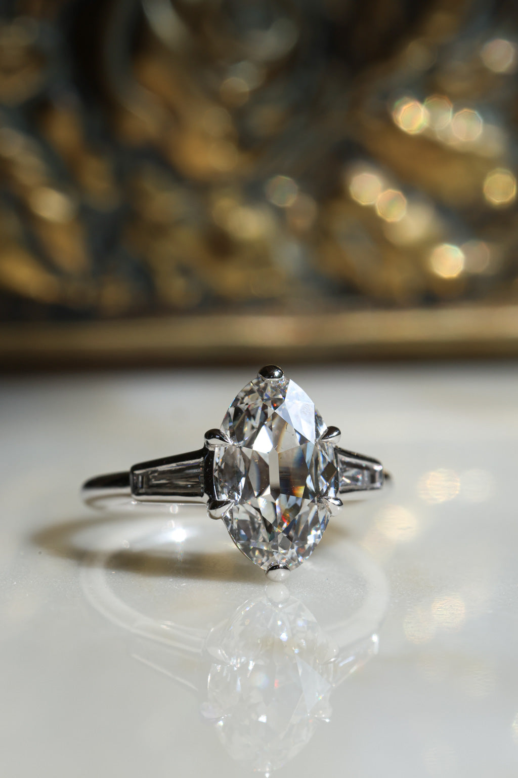 No. 10 Diamond Ring in Old Mine Oval Diamond