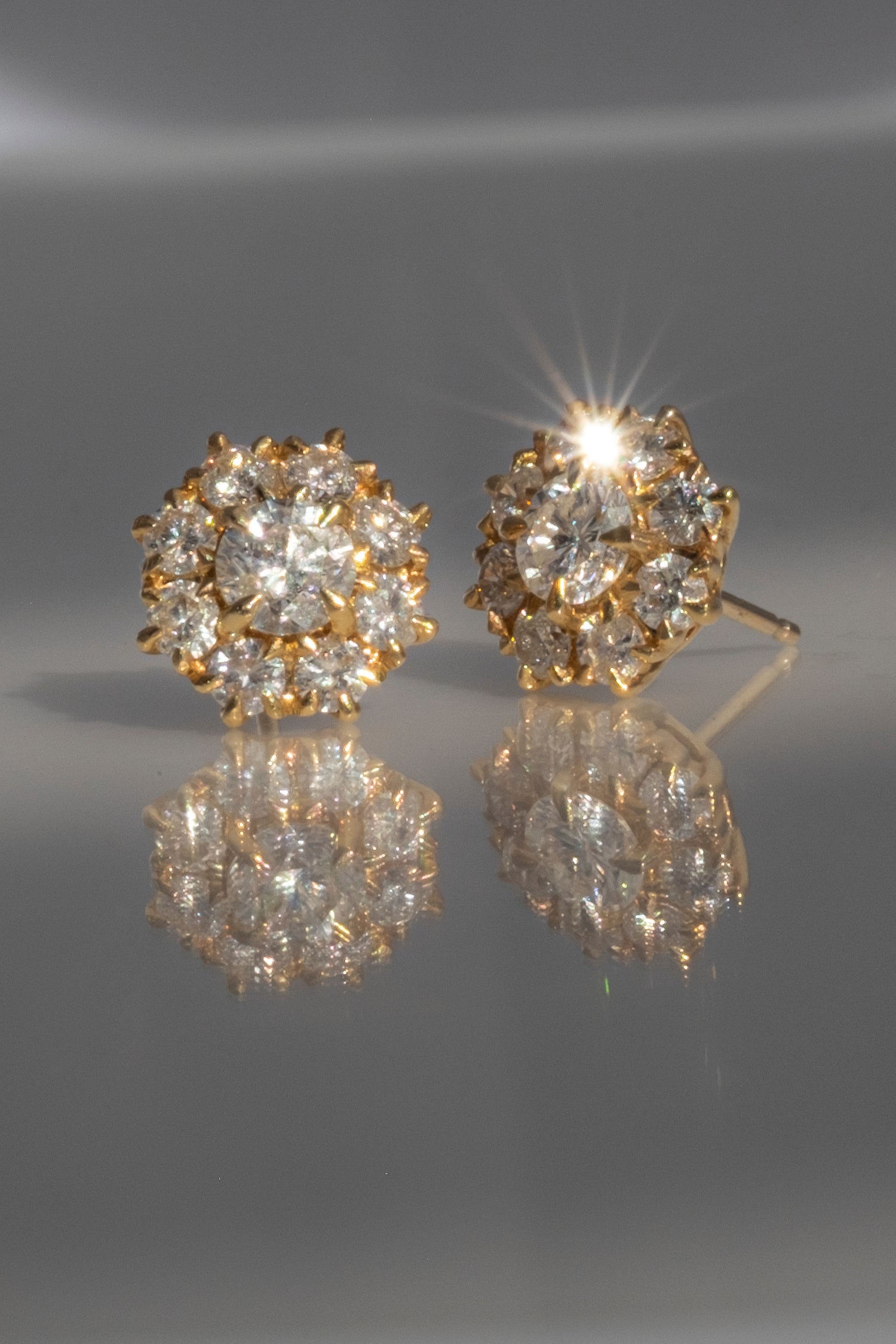 Flora Diamond Cluster Earrings