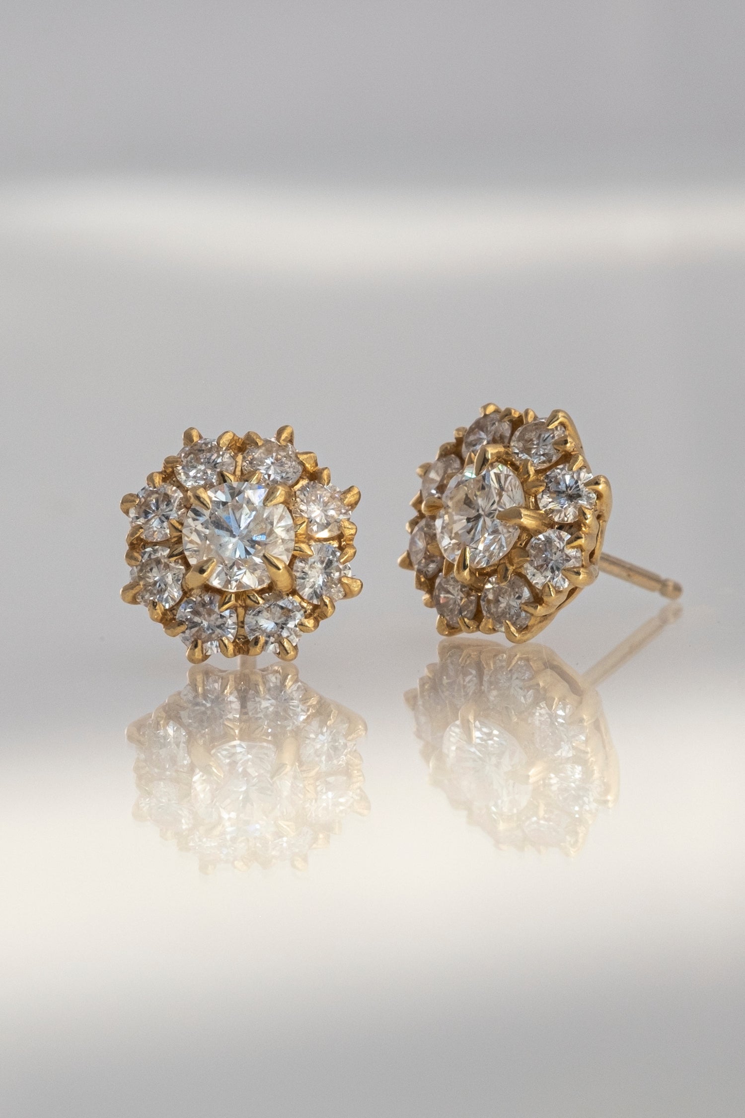 Flora Diamond Cluster Earrings