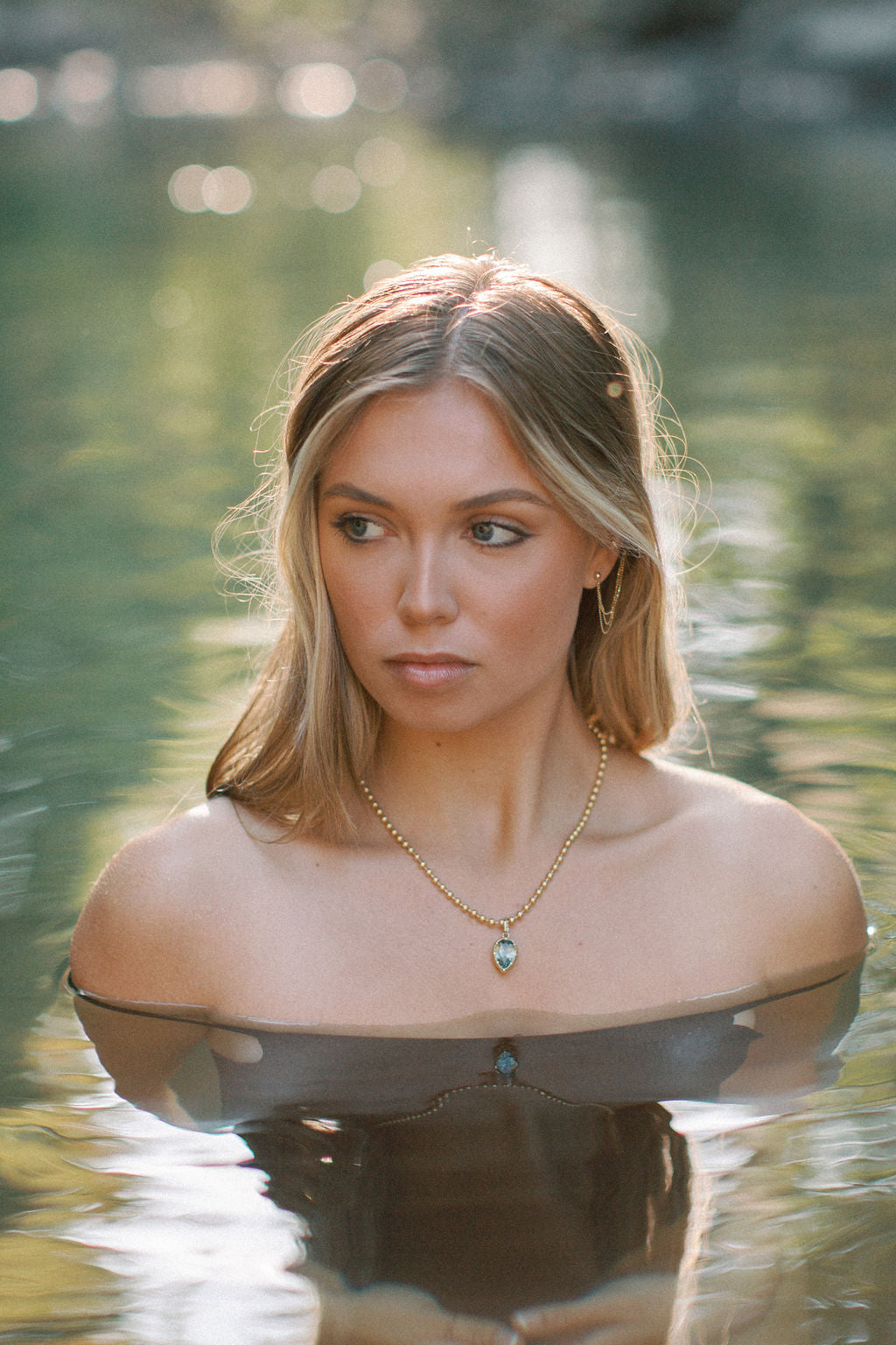 Adaline OOAK Aquamarine Pendant | Ready to Ship