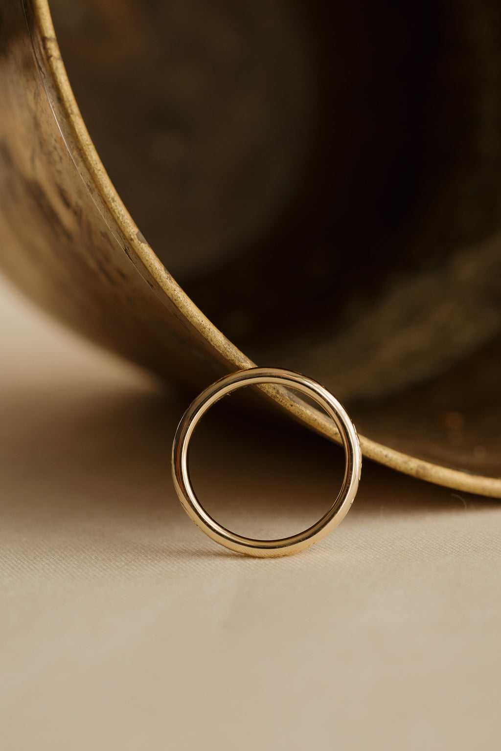 Vine Engraved Gold Band