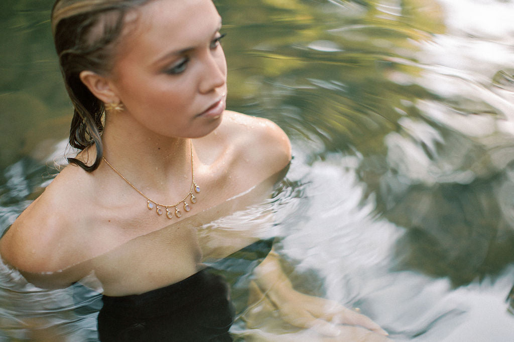 Moonstone Moon River Necklace