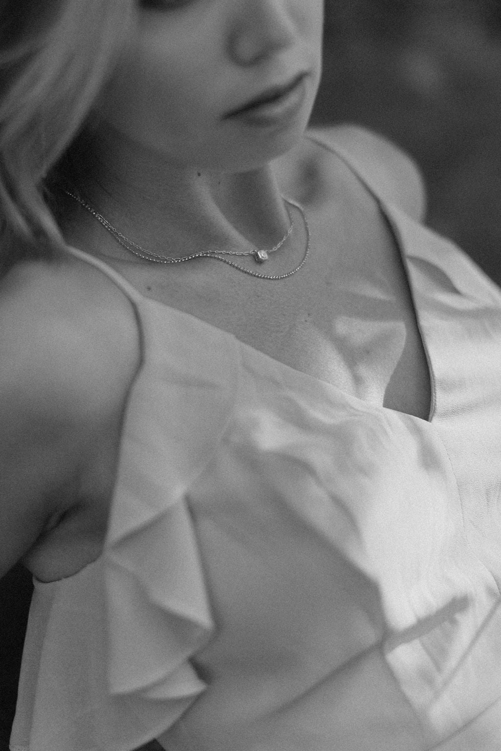 Asscher Diamond Necklace