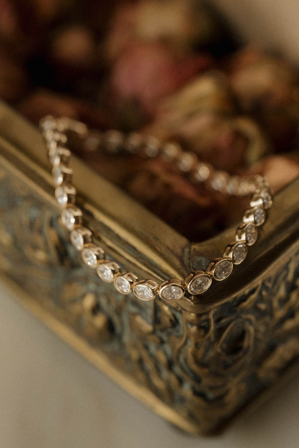 Oval Diamond Bezel Set Tennis Bracelet