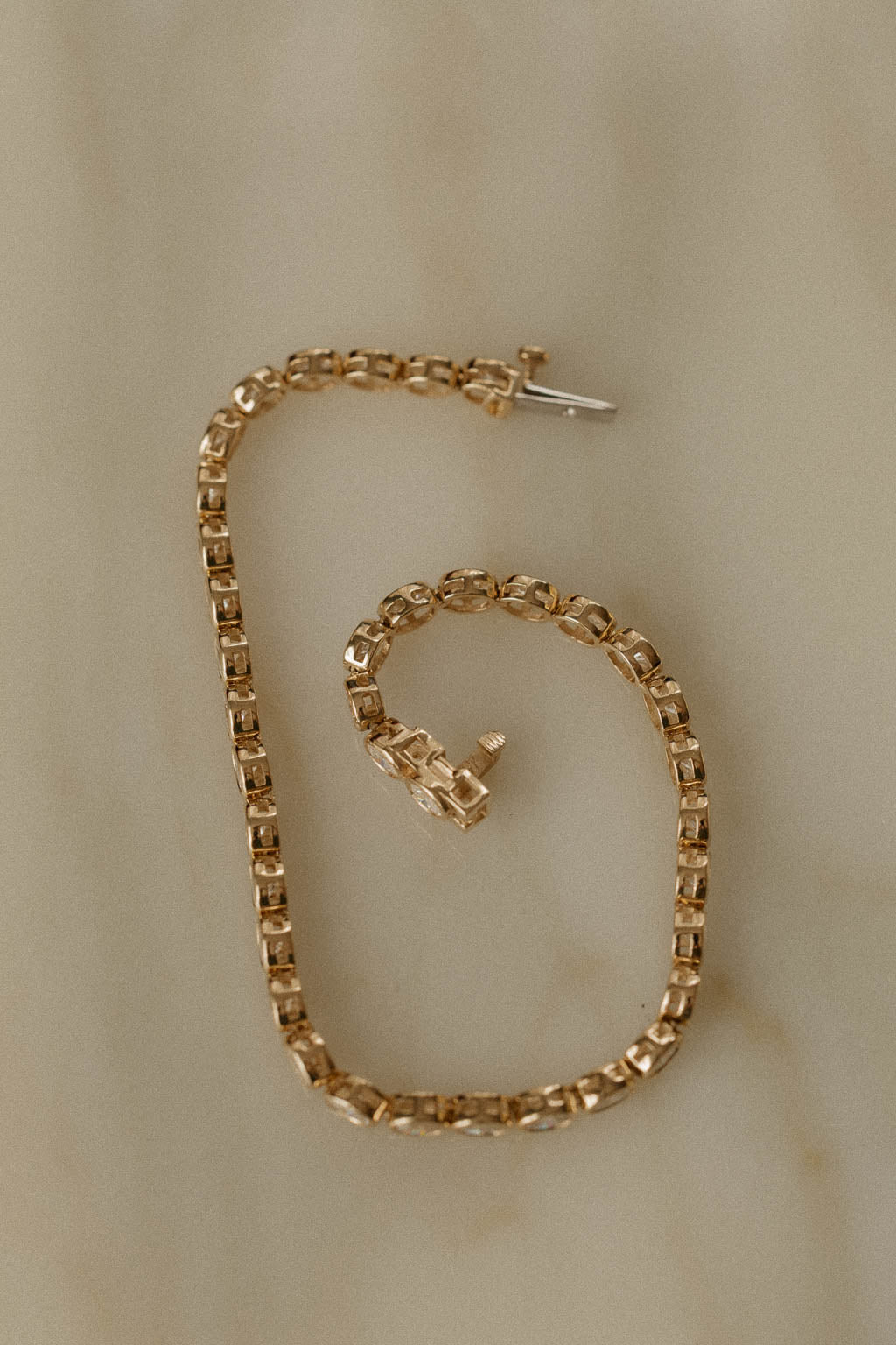 Oval Diamond Bezel Set Tennis Bracelet