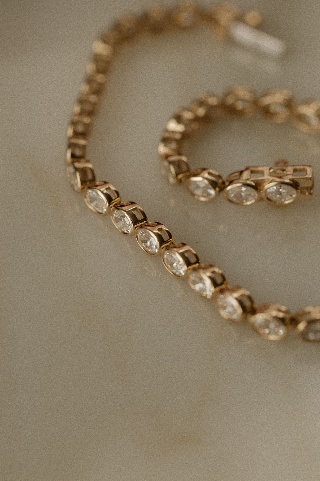 Oval Diamond Bezel Set Tennis Bracelet
