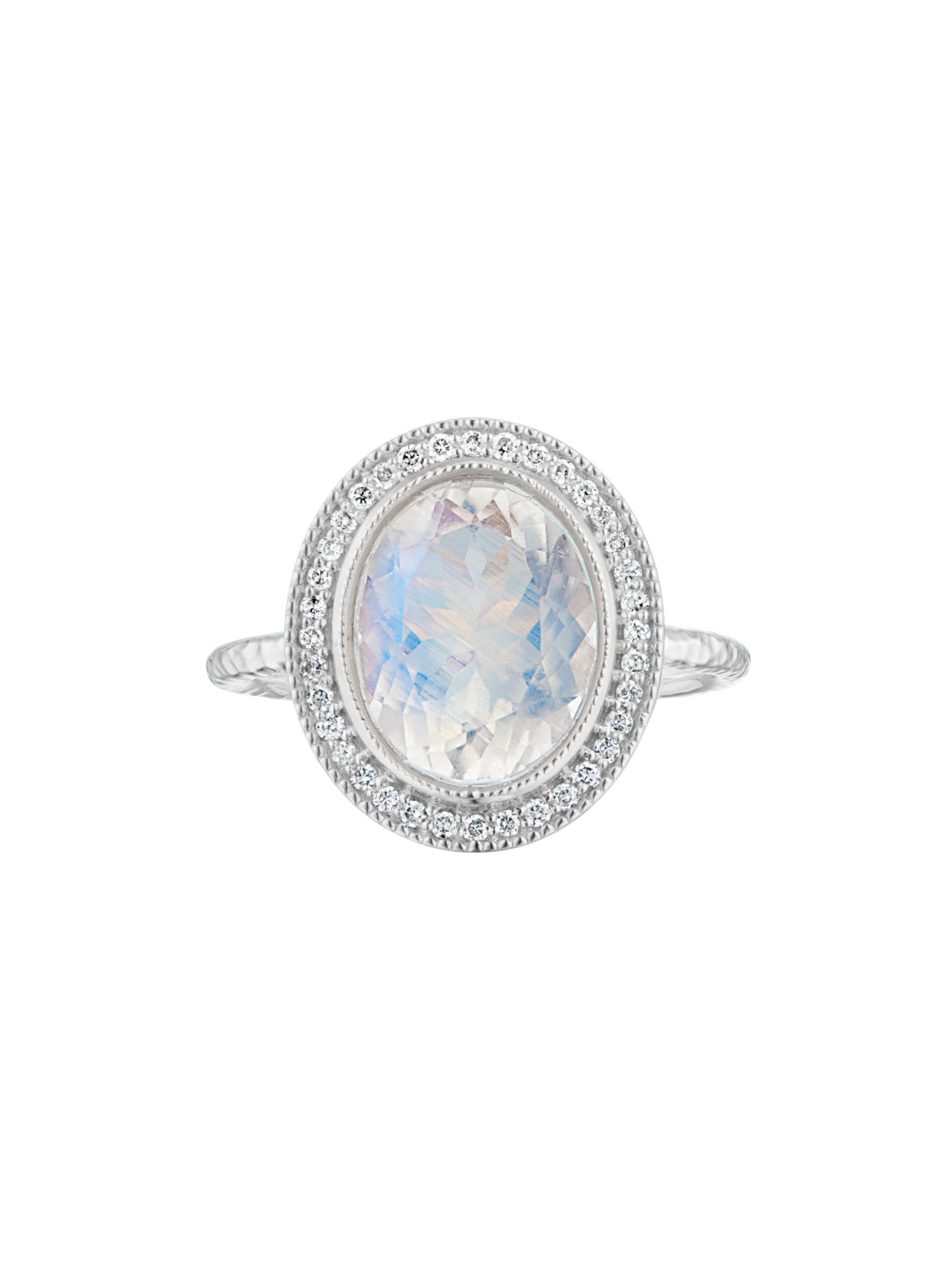 Oval Moonstone Starfall Ring