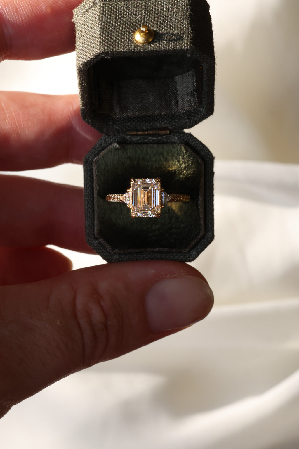 No. 12 Emerald Cut Diamond Engagement Ring