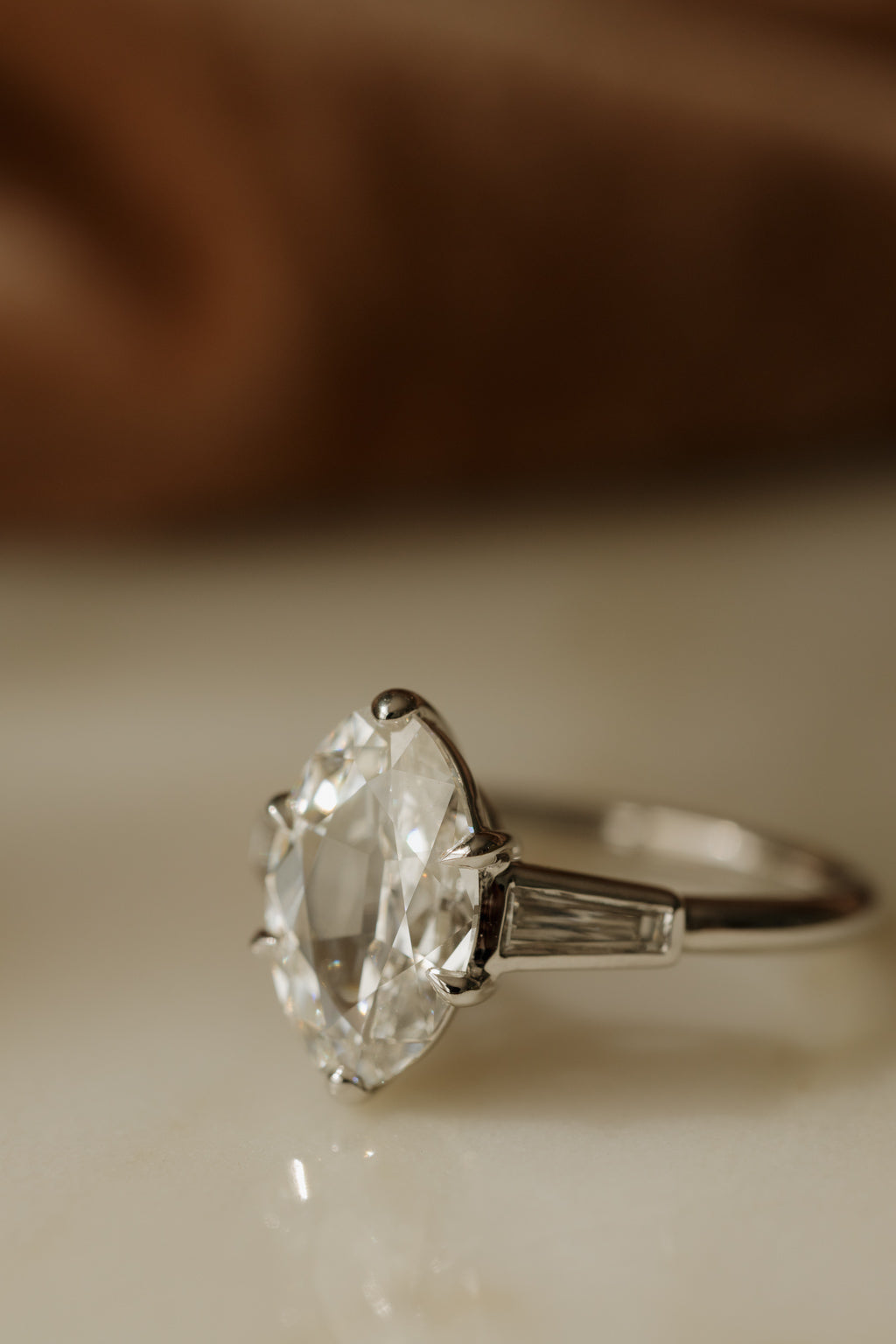 No. 10 Diamond Ring in Old Mine Oval Diamond