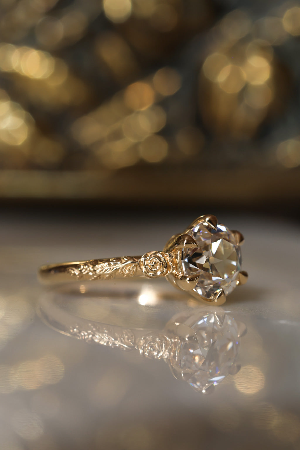 No. 13 Engagement Ring in Old European Cut Diamond