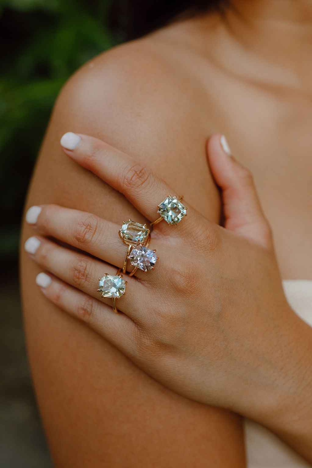 Green Amethyst Chloe Ring