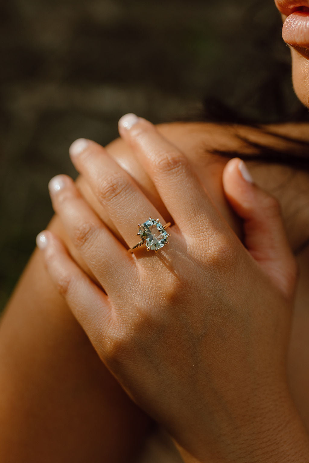 Green Amethyst Chloe Ring