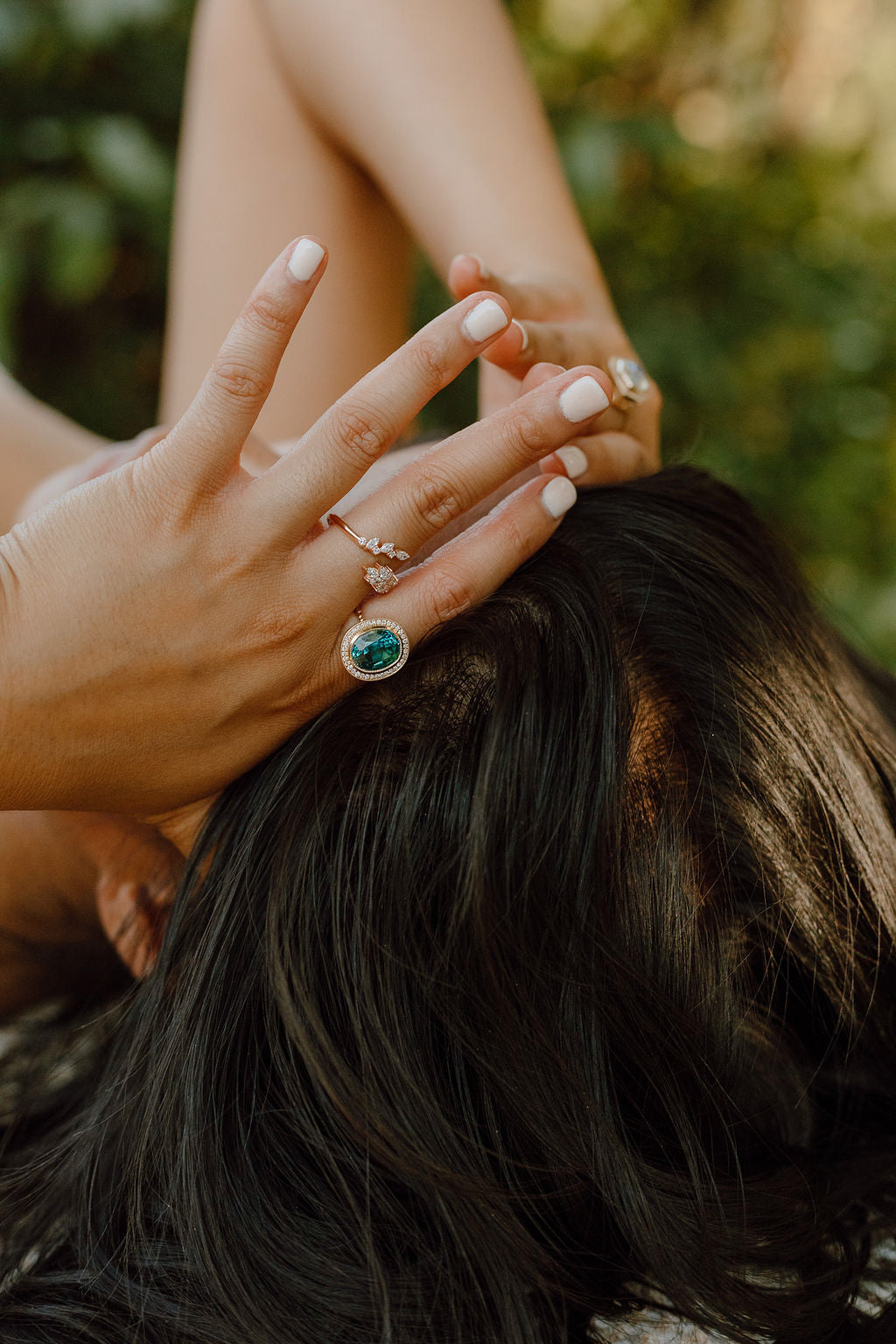 Blue Zircon Starfall Ring