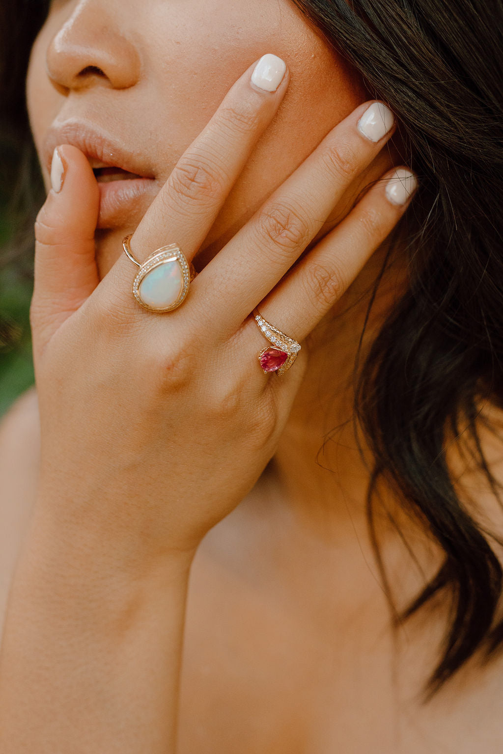 Prive Pear Opal Starfall Ring