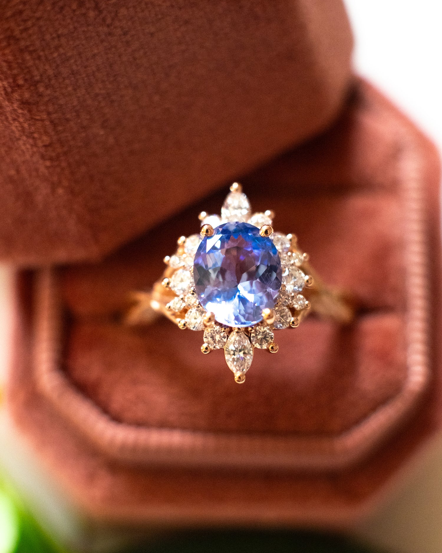 Bespoke Cinderella Blue Sapphire Engagement Ring