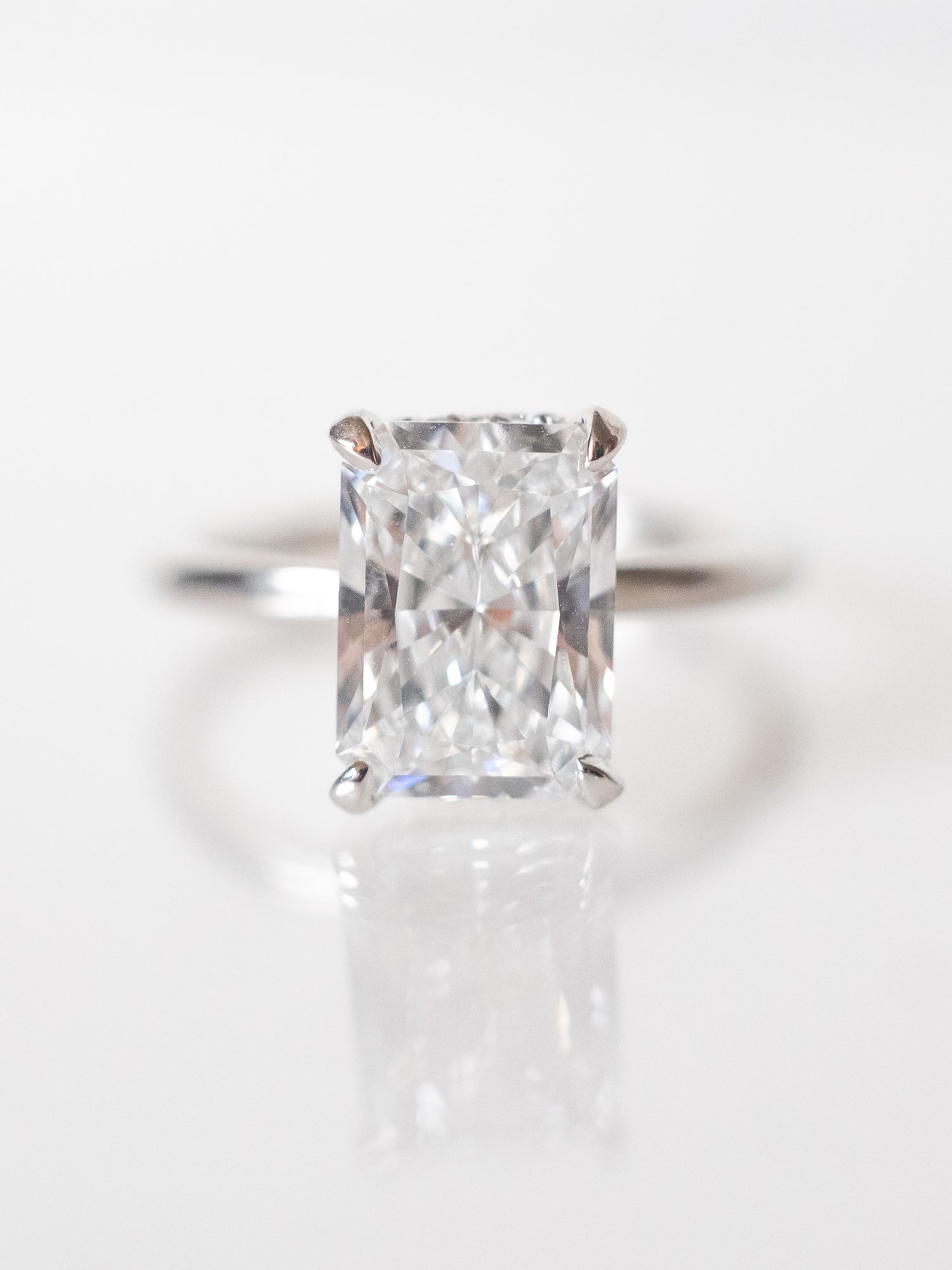 Bespoke Radiant Cut Platinum Engagement Ring