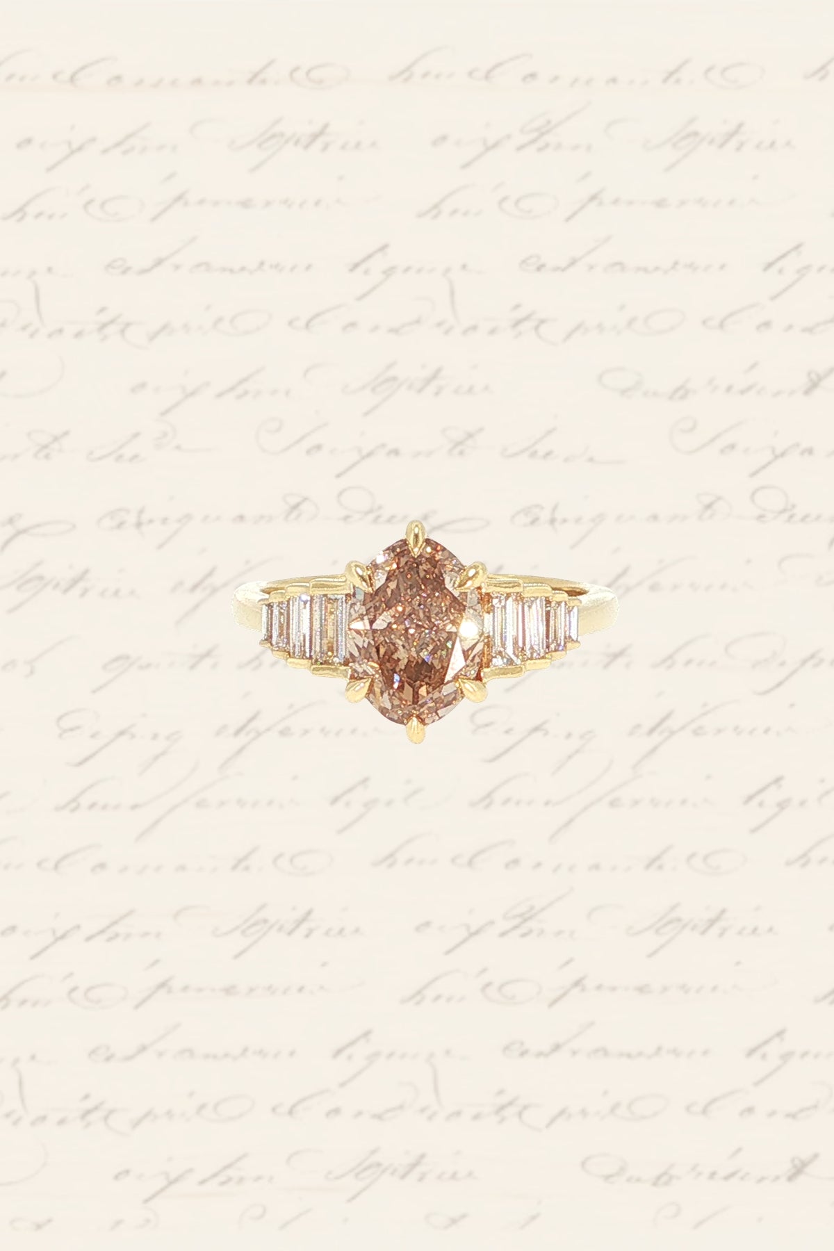 No. 09 Oval Engagement Ring in Desert Diamond