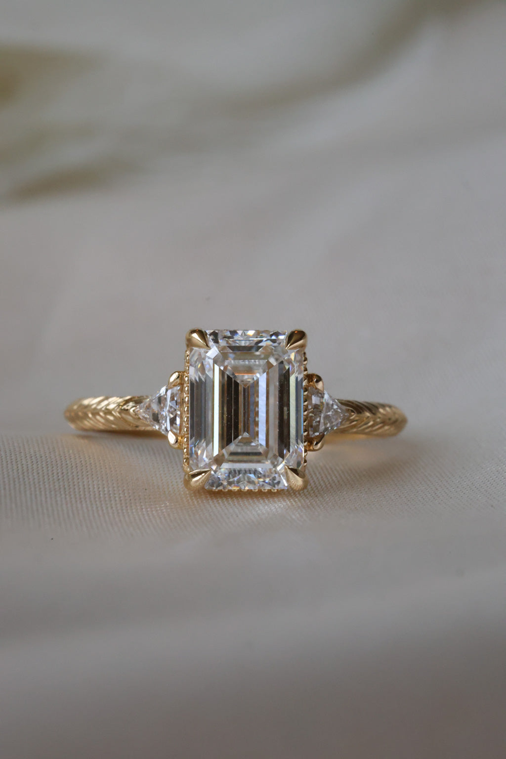 No. 12 Emerald Cut Diamond Engagement Ring