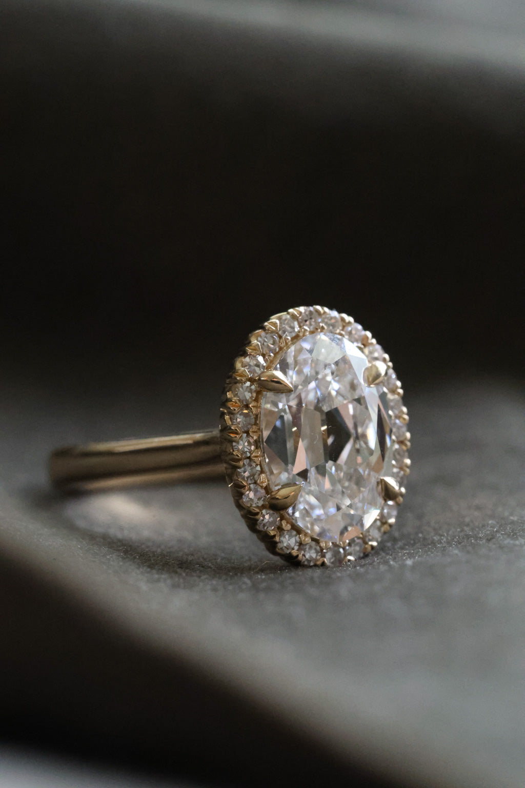 No. 31 Antique Oval with Halo Engagement Ring