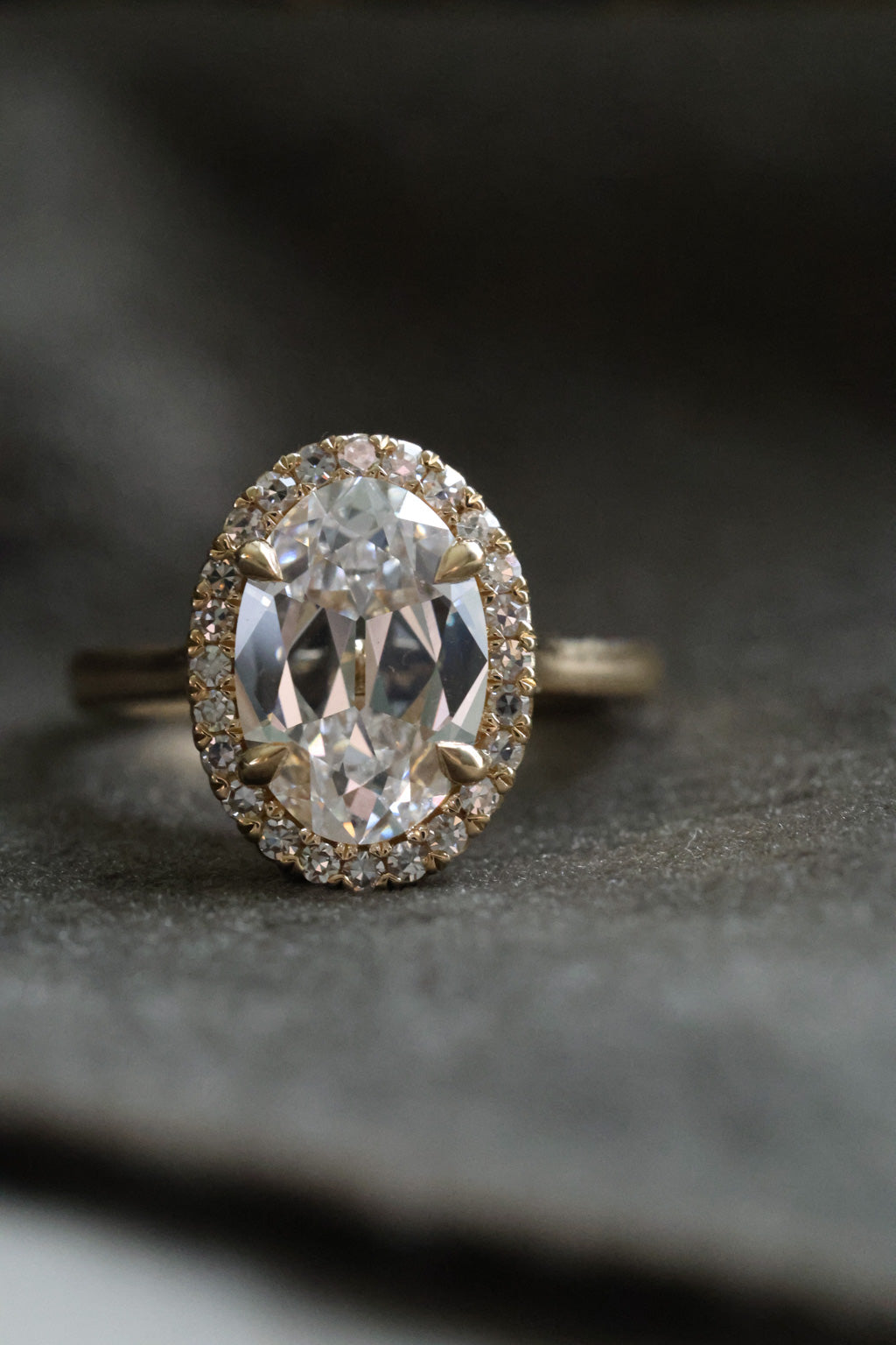 No. 31 Antique Oval with Halo Engagement Ring