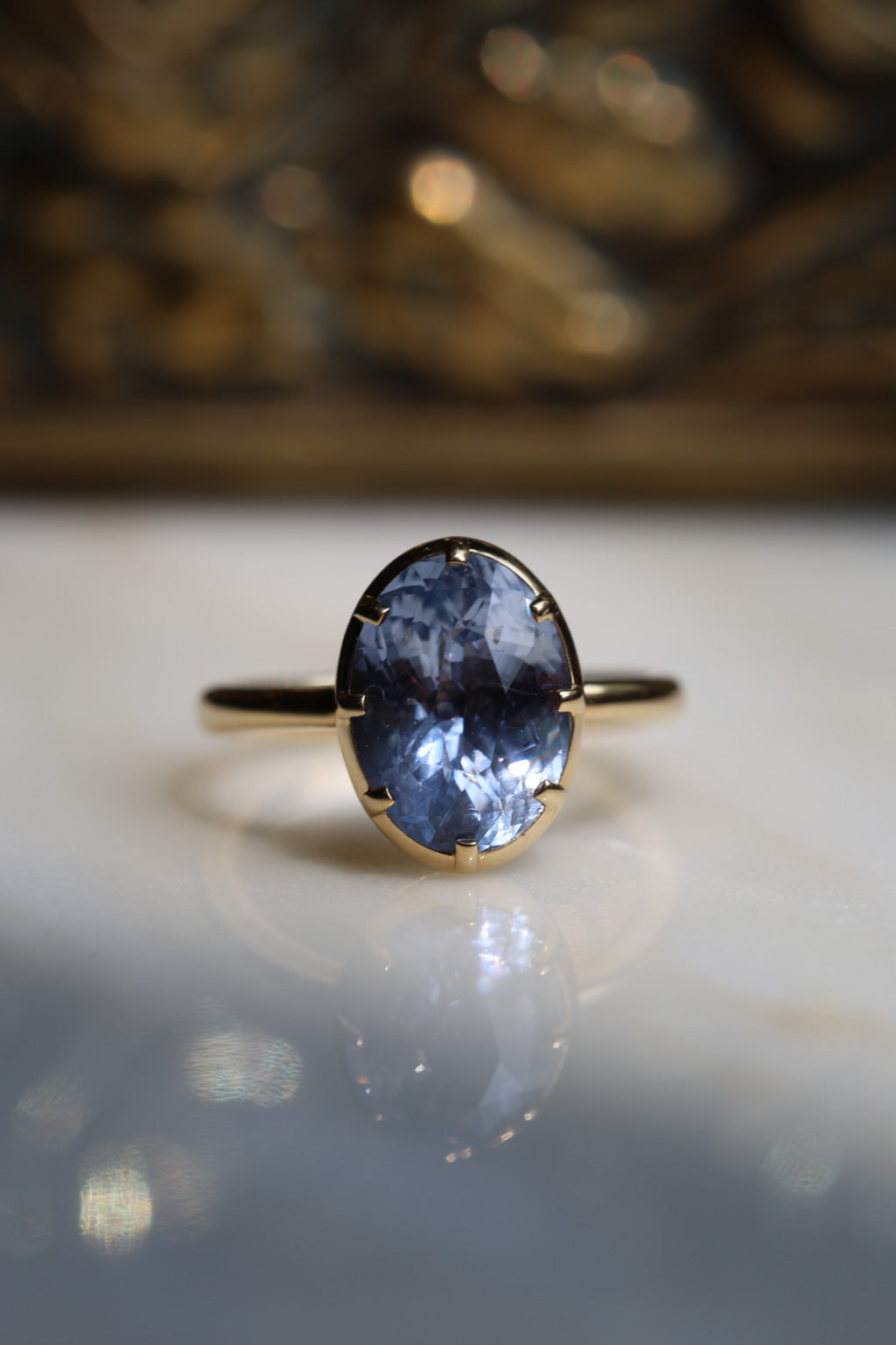 No. 04 Collet Set Ring in Ceylon Sapphire