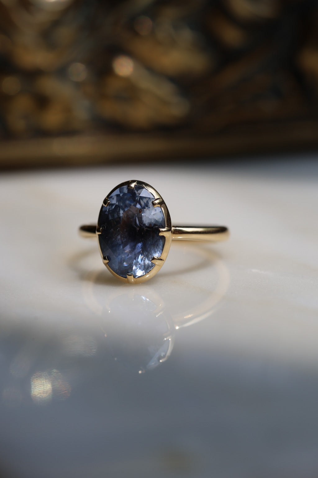 No. 04 Collet Set Ring in Ceylon Sapphire