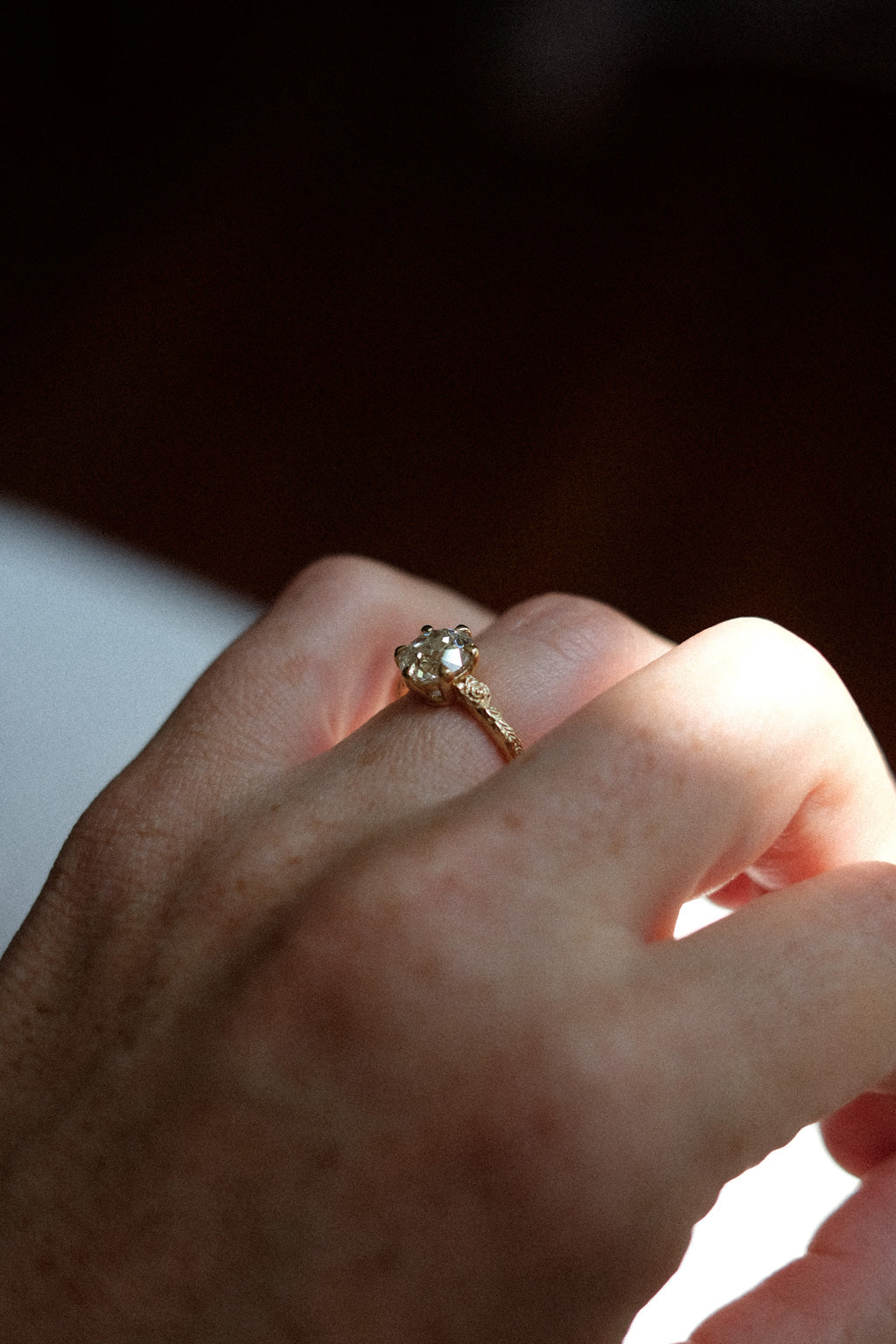 No. 13 Engagement Ring in Old European Cut Diamond