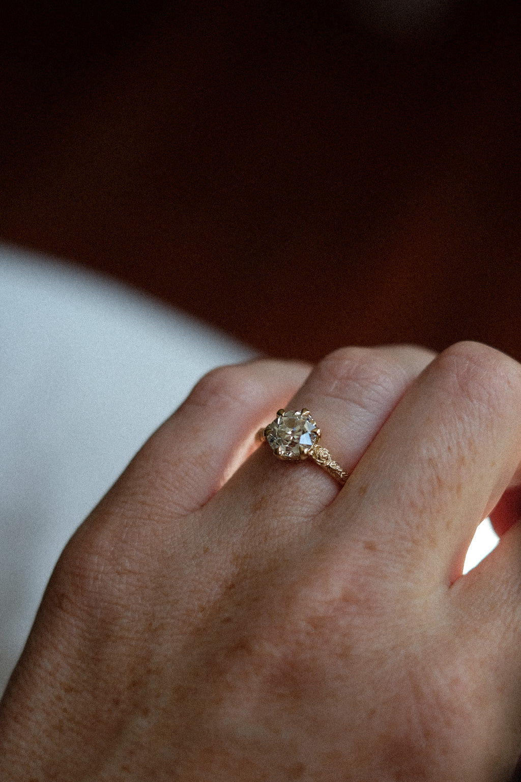 No. 13 Engagement Ring in Old European Cut Diamond