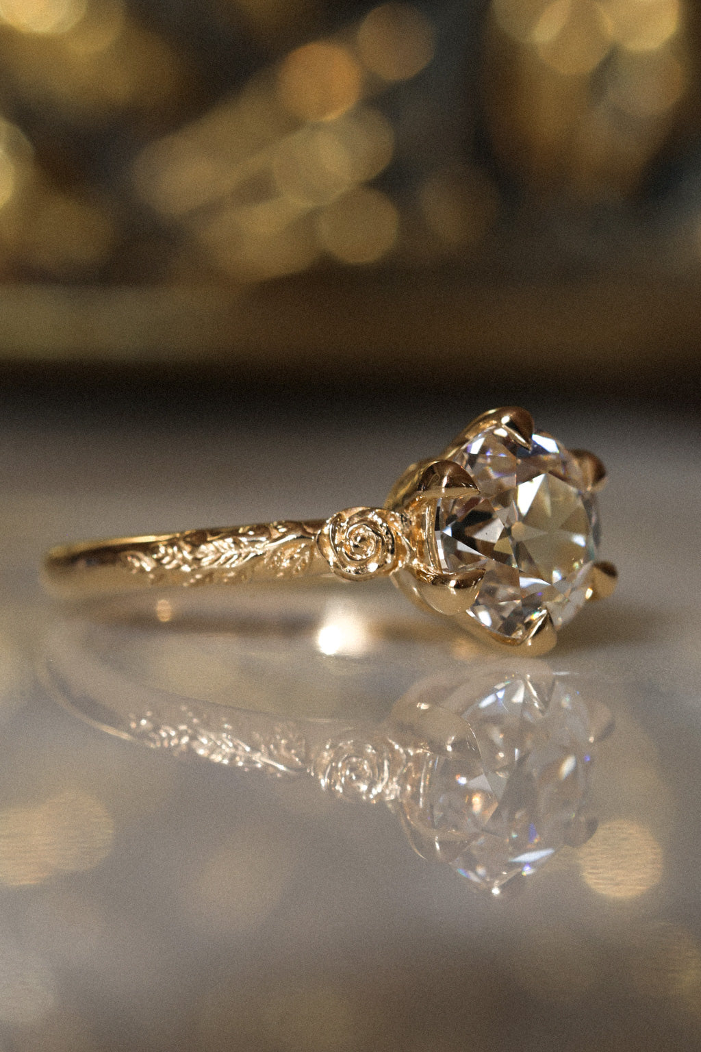 No. 13 Engagement Ring in Old European Cut Diamond