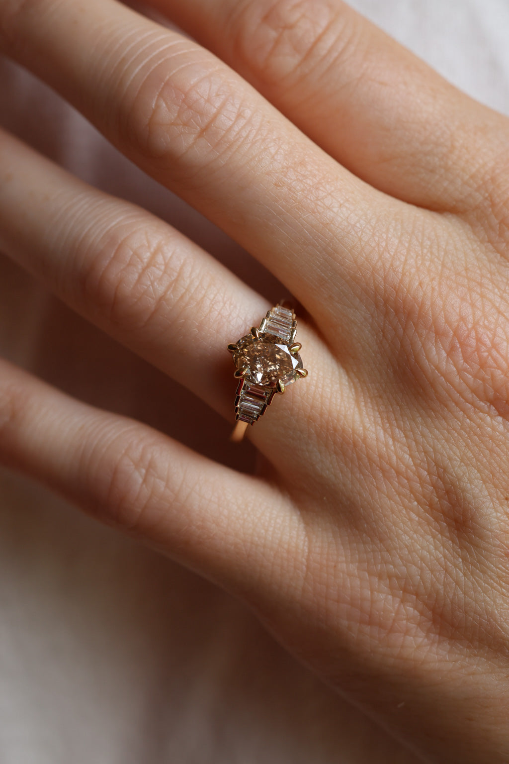 No. 09 Oval Engagement Ring in Desert Diamond