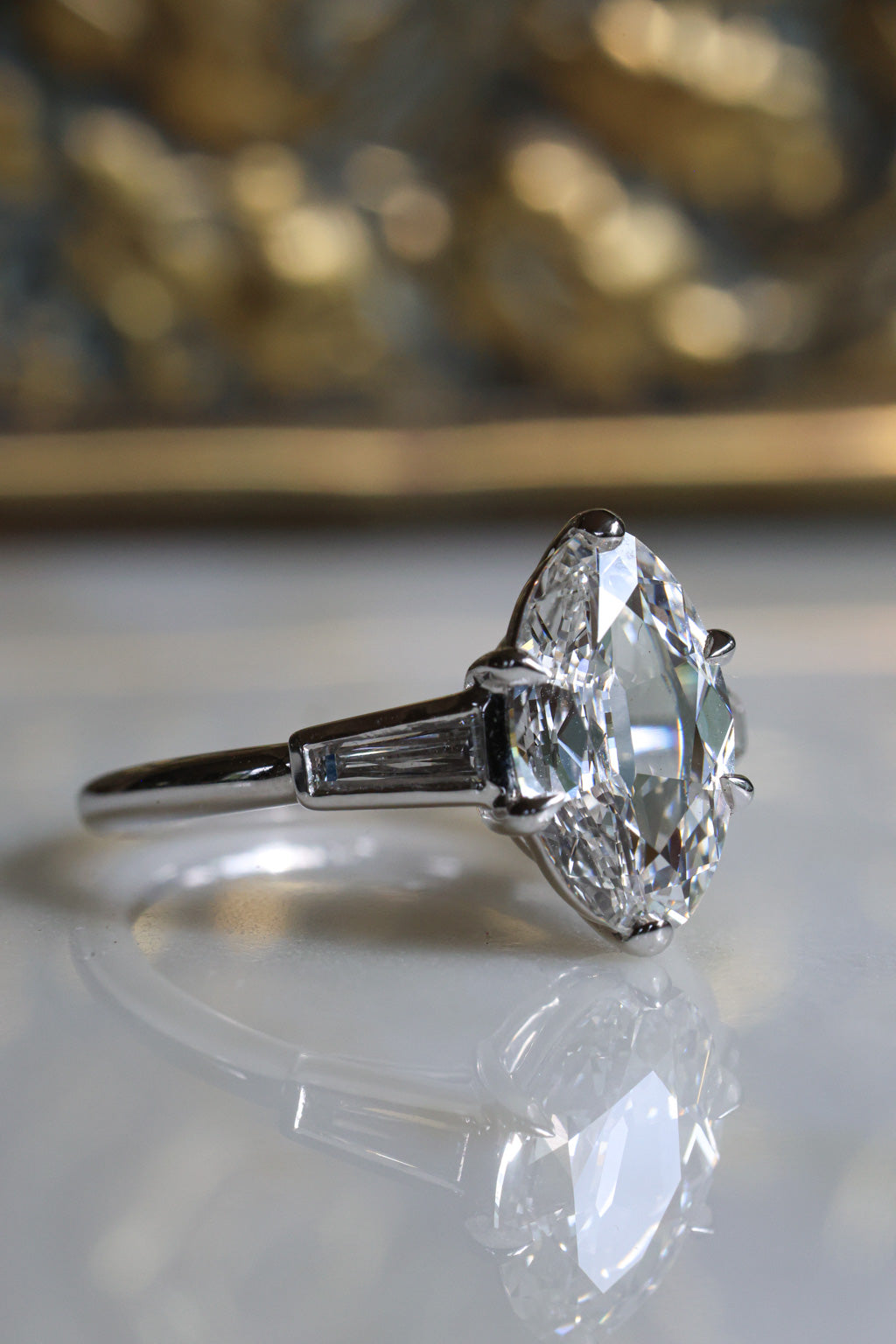 No. 10 Diamond Ring in Old Mine Oval Diamond