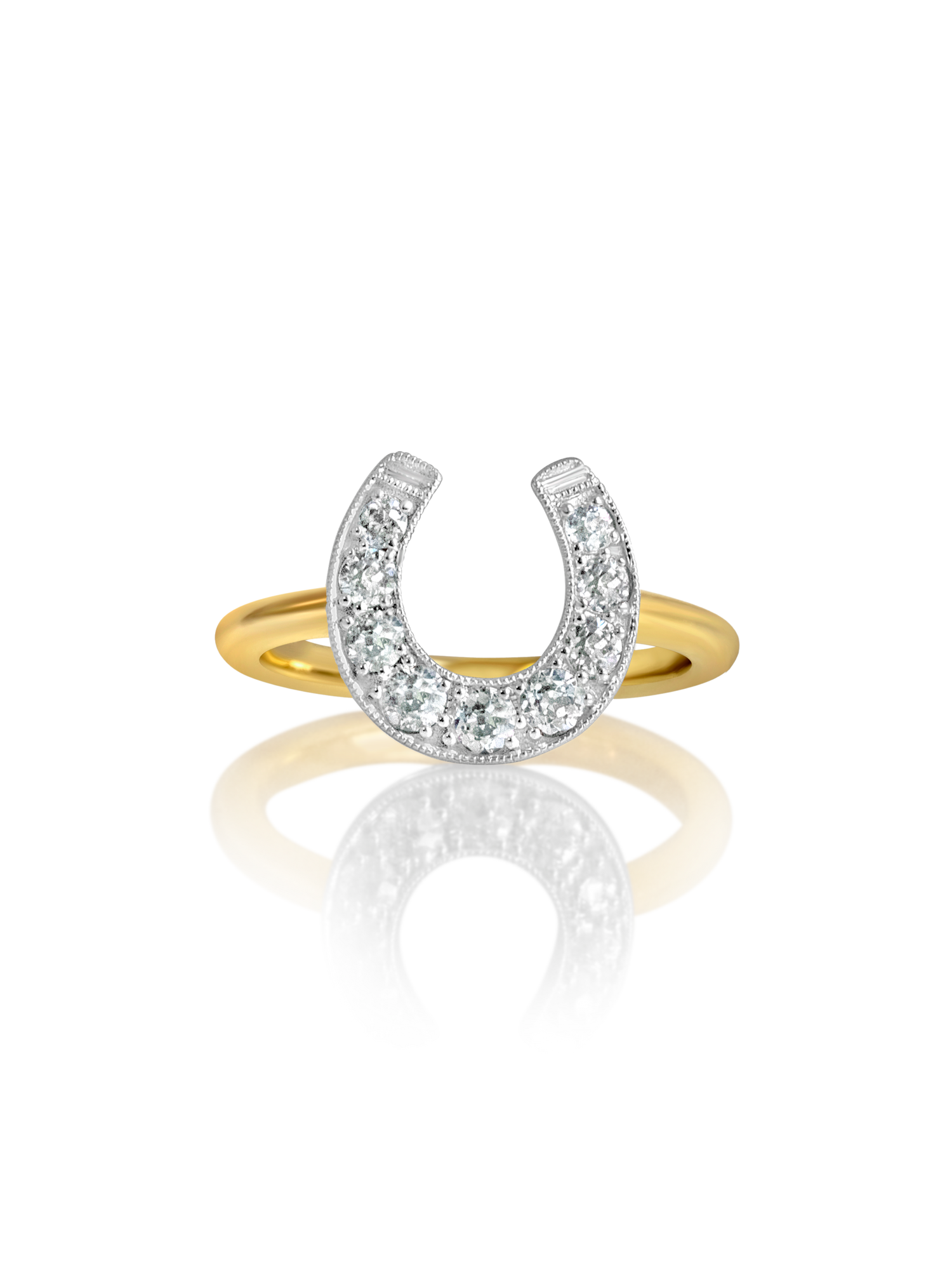 Bonne Chance Diamond Horseshoe Ring | Ready to Ship