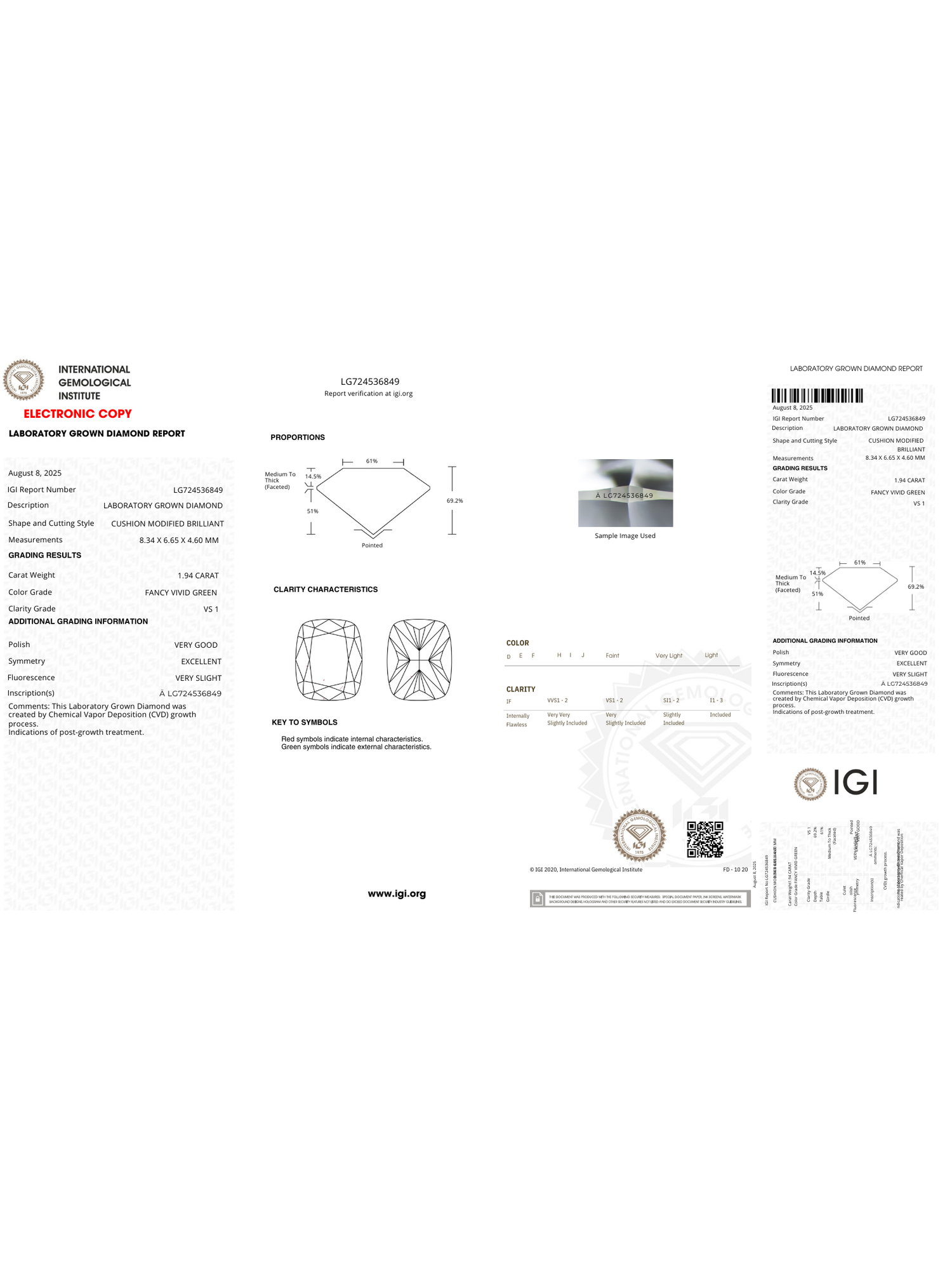 No. 15 Cushion Cut Green Diamond Antique Bezel Set Engagement Ring