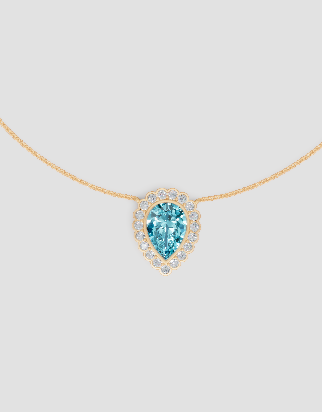 Bespoke Blue Zircon Necklace, Barbara